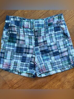 Vintage Sonoma Plaid Patchwork Madras Cotton Shorts - Size 4